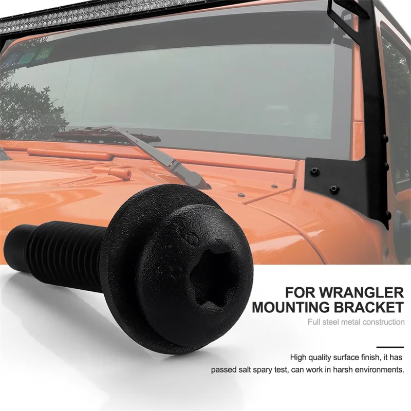 4 Set Longer Screws Bolts For Jeep Wrangler JK Windshield Frame Roll Bar 