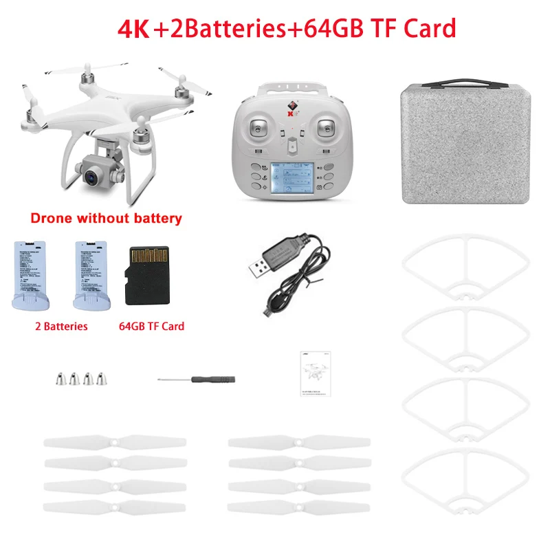 4K 2Battery 64GB WL XK X1 gps Дрон 4K двухосевой карданный стабилизатор 5G WiFi 1080P HD камера дроны Профессиональный Радиоуправляемый квадрокоптер Дрон VS F11 pro SG906 - Цвет: 4K 2Battery 64GB