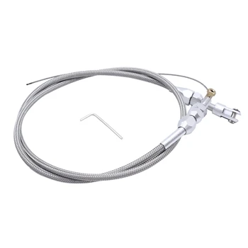 

36 Inch LS Engine Throttle Cable Stainless Steel Braided Throttle Gas Cable for Chevy LS1 4.8 5.3 5.7 6.0