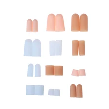 2 pçs dedo do pé capa tampa alívio da dor impedindo bolhas protetor gel de silicone