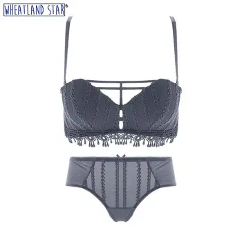 

Blue Bra & Brief Sets Women Lingerie 2020 Push Up Lingerie Sets Adjusted Straps Wire Free Bras Wheatland Star Women's Clothing
