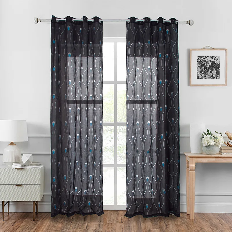

Yaapeet Modern New Classical Window Curtains High Quality Living Room Blackout Curtain Retro Printed Dining Room Window Drapes