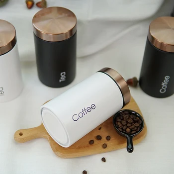 

3pcs Stylish Kitchen Storage Canisters with Lid for Tea Coffee Sugar 8.9x15.5cm