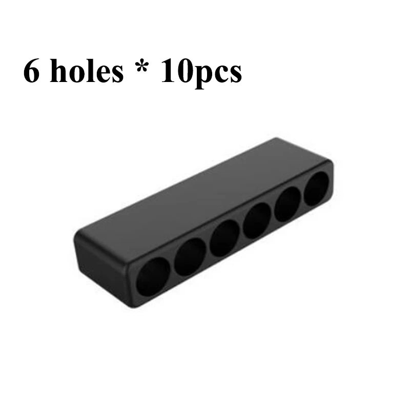 10pcs x 6 holes 10 шт 6/10/11/12 отверстий шестигранный хвостовик отвертки держатель Пластик отвертка подставка для шестигранных бит, органайзер, хранилище, сумочка, чехол инструмент Аксессуары - Цвет: 10pcs x 6 holes