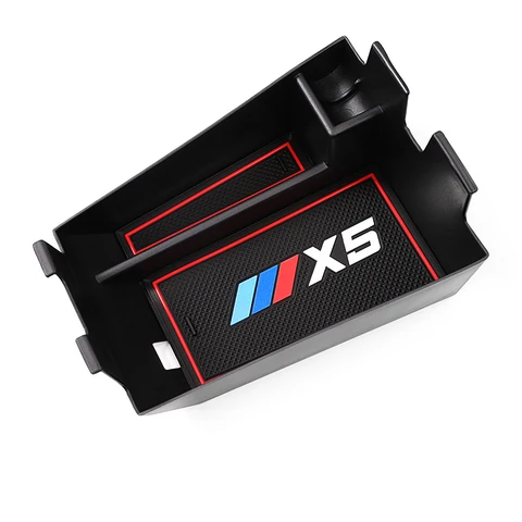 Central Armrest Storage Box Stowing Tidying Auto Anti-slip Rubber For BMW X3 G01 X4 G02 X5 G05 X6 G06 X7 G07 Car Accessories