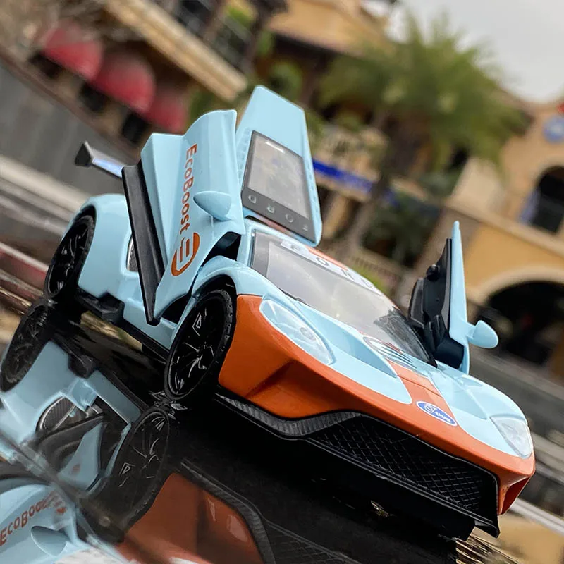 Модель спортивного автомобиля FORD GT модель игрушечного металлические