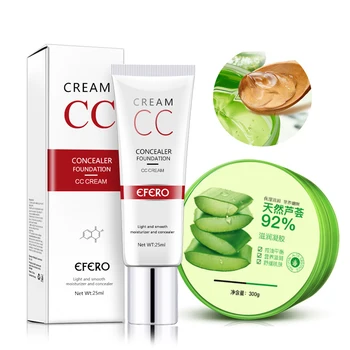 

1Set Makeup Face Foundation Concealer Cream Gel Acne Aloe Face Day Cream CC Concealer Cream Hide Blemish Acne Base Makeup Tools