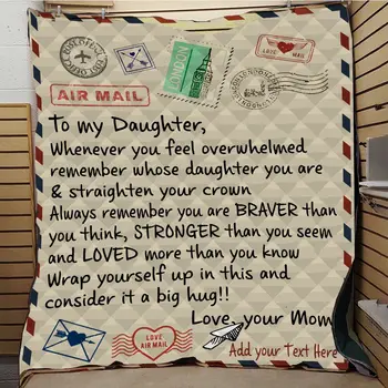 

Personalized Custom Name Message 3D Digital Printed Quilt Comforters Bedspread Quilted Blanket Bed Spreads And Quilting