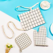 Набор кухонных перчаток для приготовления пищи в микроволновой печи, НАБОР ПРИХВАТОК для барбекю, фартук, прихватки для приготовления пищи, новинка, 3 шт