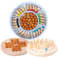Children Classica Board Game Wooden Toys Memory Chess Single Chess Peg Solitaire Diamond Logical Thinking Educational Toys Gifts 1