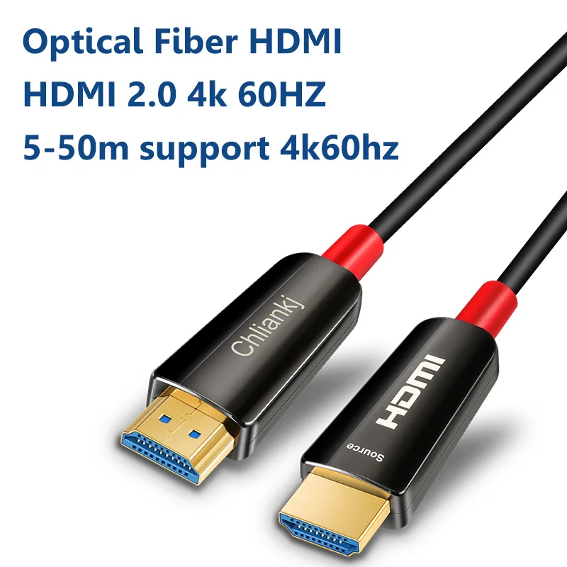 Shuliancable длинный HDMI кабель 5 м 10 м 15 м 20 м 30 м 50 м нейлоновая оплетка HDMI кабель 1080P 3D позолоченный кабель высокая скорость для HD tv xbox - Цвет: Optical Fiber HDMI