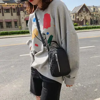 

Women Small Shoulder Bags Nylon Solid Color Zipper Ladies Fashion Shoulder Messenger Bag Crossbody Messenger Handbag