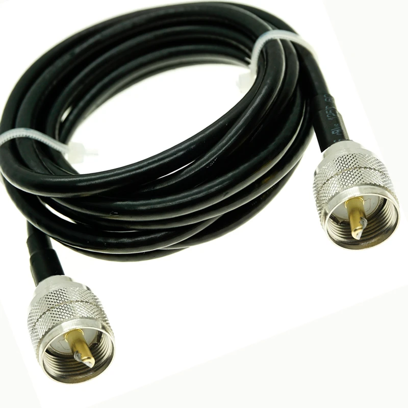 1 Foot Rg58 Pl259 Uhf Male To Uhf Male Angle
