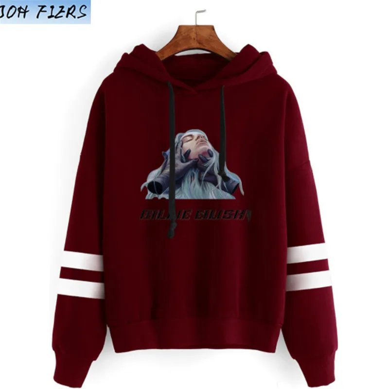 Billie Eilish, модная уличная одежда, толстовки, толстовка, повседневная, для мужчин, женщин, пуловер с капюшоном, с длинным рукавом, Спортивная, в стиле хип-хоп, толстовка, верхняя одежда