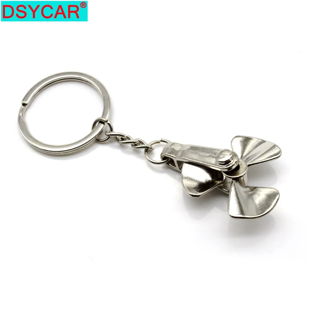 

DSYCAR 1Pcs Metal Keychain Rotatable Windmill Key Chain Keyring Pendant for Women Men Purse Hand Bag Car Accessories