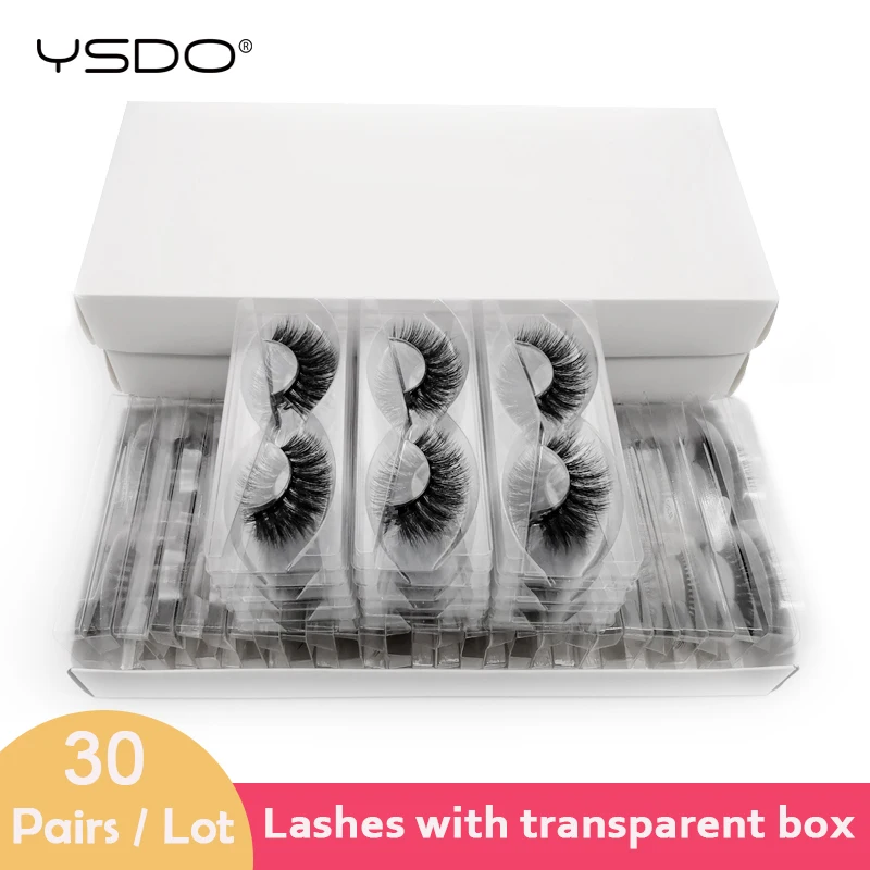 Накладные ресницы YSDO 3d ручной работы из норки натуральные для макияжа Объемные 30
