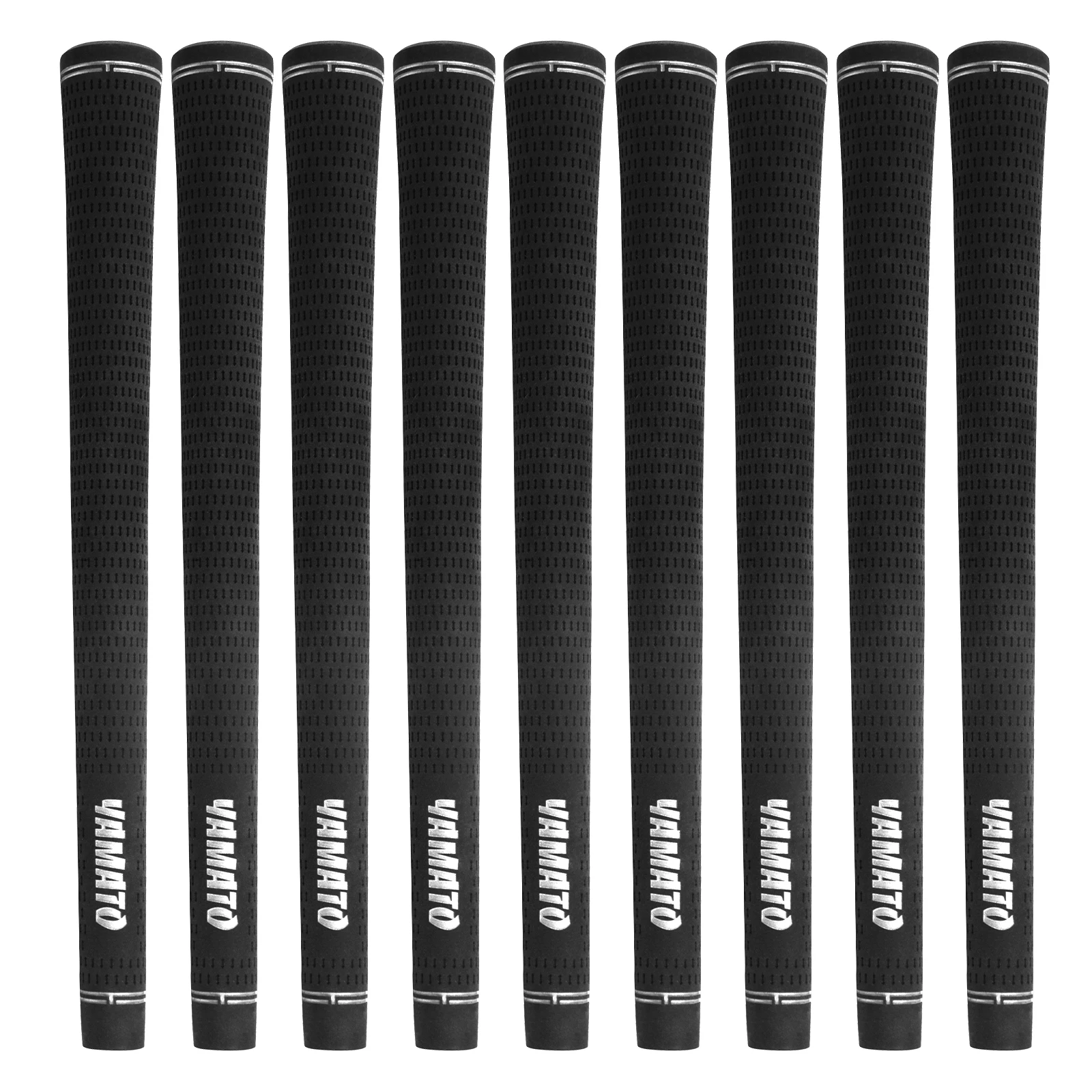 

Yamato Golf Grips Midsize New Rubber Golf Club Swing Iron Grip Set of 9 Classic Crossline