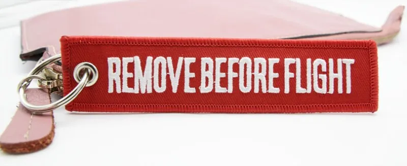Авиации remove Before Flight двухсторонний брелок с вышивкой парусиновая автомобильный шнур брелок для ключей для Mercedes AMG abarth honda Toyota