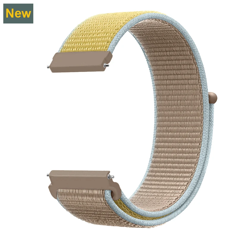Тканый нейлоновый ремешок для samsung Galaxy Watch Active2 44 мм 40 мм SM-R820 R830/Active 2 Band Браслет gear S3/Sport/S2 ремешок для часов - Цвет ремешка: Camel