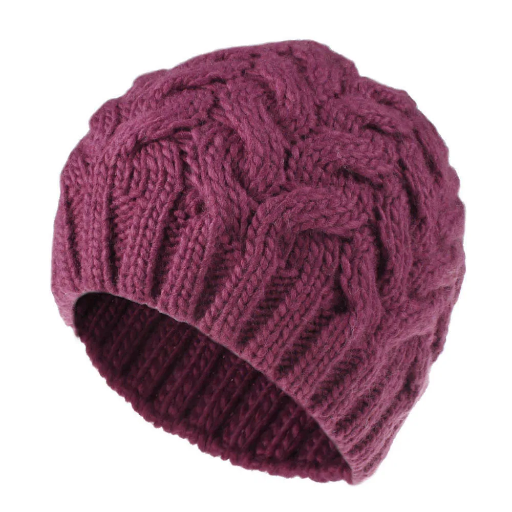 Женские зимние теплые плотные однотонные шапки Gorros Mujer Invierno, Женские Повседневные вязаные шапки из крученой шерсти, мужские подарки