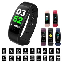 F64HR спортивный Смарт Браслет многофункциональный шагомер счетчик шагов монитор сердечного ритма кровяное кислородное толкание спортивные фитнес-часы