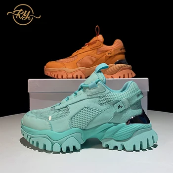 

RY-RELAA women sneakers fashion Genuine Leather wedge sneakers ins style luxury shoes women white sneakers women casual shoe new