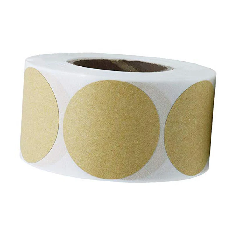 

Smart Sticker 500 Brown Natural Kraft Paper Dot Stickers 50.8MM Round Circle Color Coding Labels