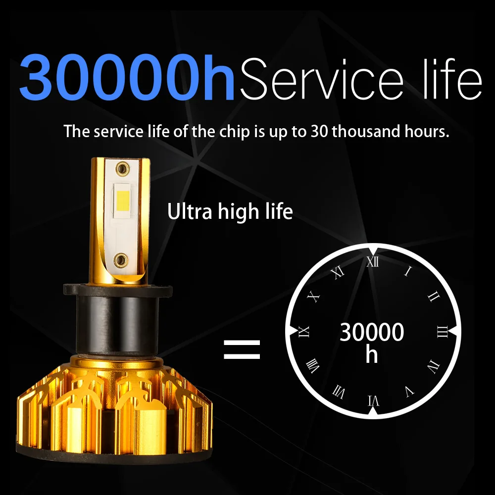 V10 светодиодный Автомобильные фары H1 H3 H7 H11 9005 9006 880 H4 9004 9007 H13 D1S D2S D3S D4S авто лампы для передних фар 6000K 12V 24V налобный фонарь