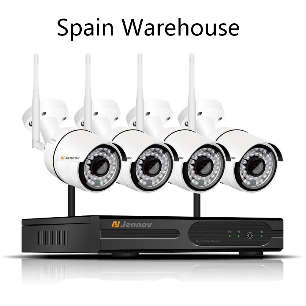 Einnov 4CH видео наблюдение Открытый 1080P Wifi Беспроводная система безопасности CCTV NVR