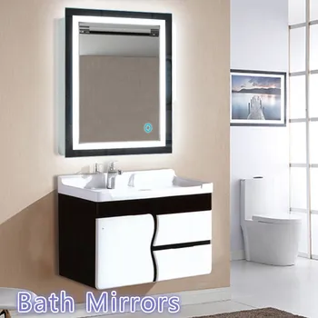 

Bathroom LED Mirror Makeup Bath Room Vanity Cosmetic Miroir Espejo Mirror Wall Mounted Lighted Mirror for Bath Fixture HWC