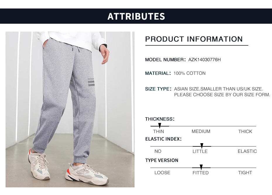 Pioneer Camp 100% Cotton Joggers Men Spring Summer Trousers Black Gray Blue Men's Clothing AZK14030776H sports track pants