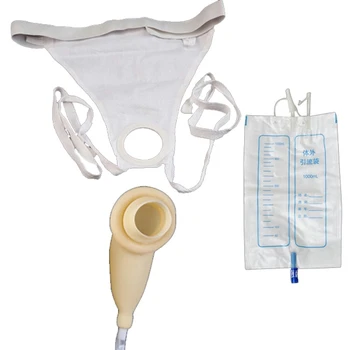 

HTHL-Men Urinals Latex Urine Collector Bedridden Breathable Urine Bag Urinary Incontinence