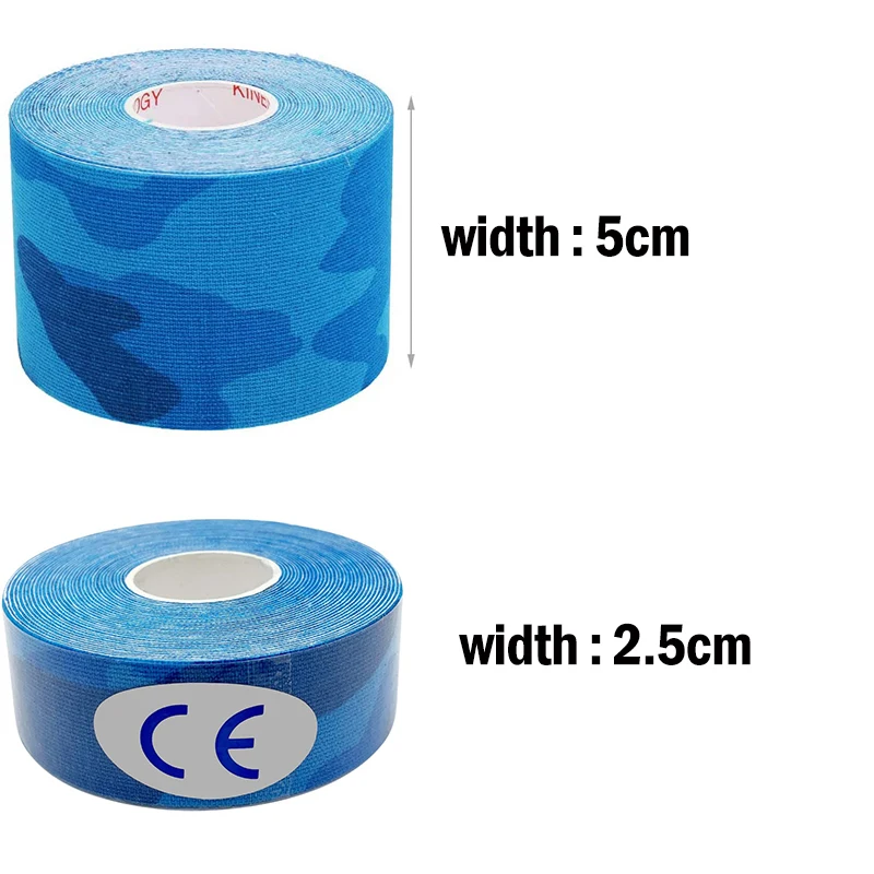2 Rotoli Di Nastro Kinesiologico Impermeabile - Tape Muscolare 2,5 Cm X 5 M, Per Ginocchio, Spalla, Gomito, Supporto Fisioterapico