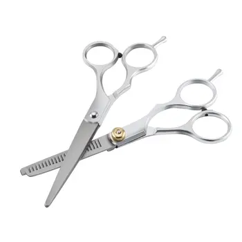 

2 pcs Professional Stainless Steel Hairdressing Hair Cutting Thinning Shears Scissors Set Barber Salon Thinning Hair Cut Scissor