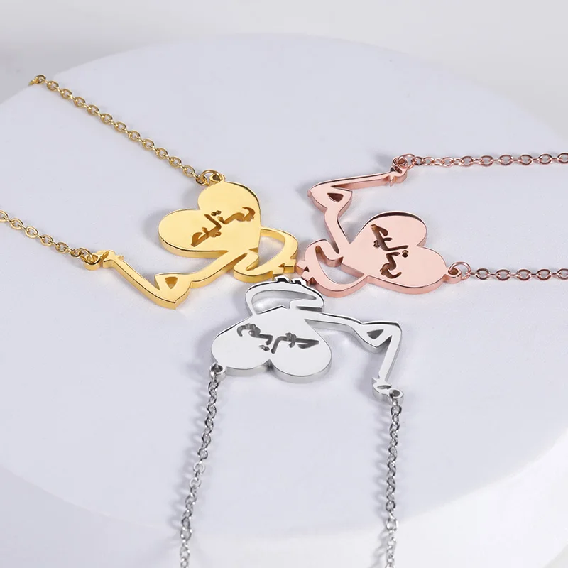 Simple Mama Letter Pendant Necklaces For Mother Golden Stainless Steel Mom Name Choker Necklaces Collier Charming Mother's Gifts