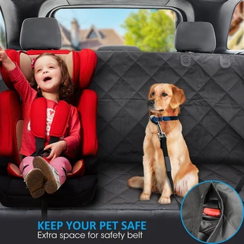 

Dog Car Seat Cover View Mesh Waterproof Pet Carrier Car Rear Back Seat Mat With Zipper And Pockets Hammock Cushion Protector