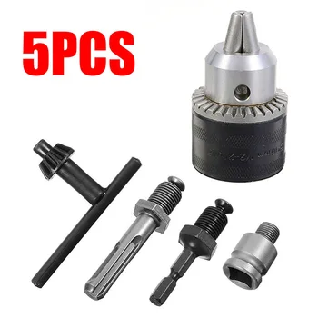 

3-16mm Clamping Range Drill Chuck Adapter Milling Tool Kit Precision Key Type Electric Drill Chuck Motor Shaft Electric Tool