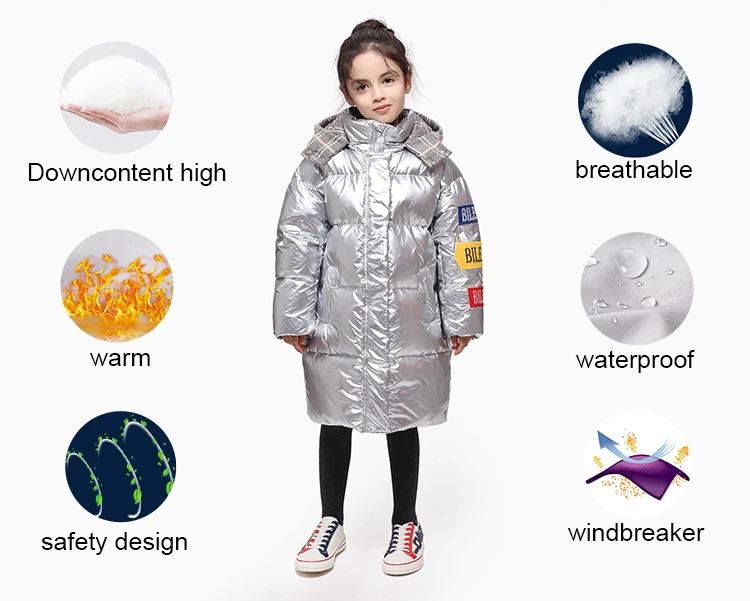 Bilemi дешевые онлайн распродажа Лучшие популярные длинные размера плюс крутые подростковые большие зимние пальто для девочек