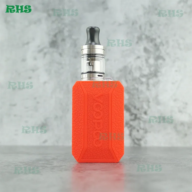 red Hot!RHS Silicone Case Cover Sleeve for Voopoo Drag Baby 1500mAh classic 10 colors for choice free shipping - Цвет: red