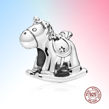 

925 sterling silver running unicorn charm bead charms suitable for original charm bracelet pendant ladies fashion DIY jewelry