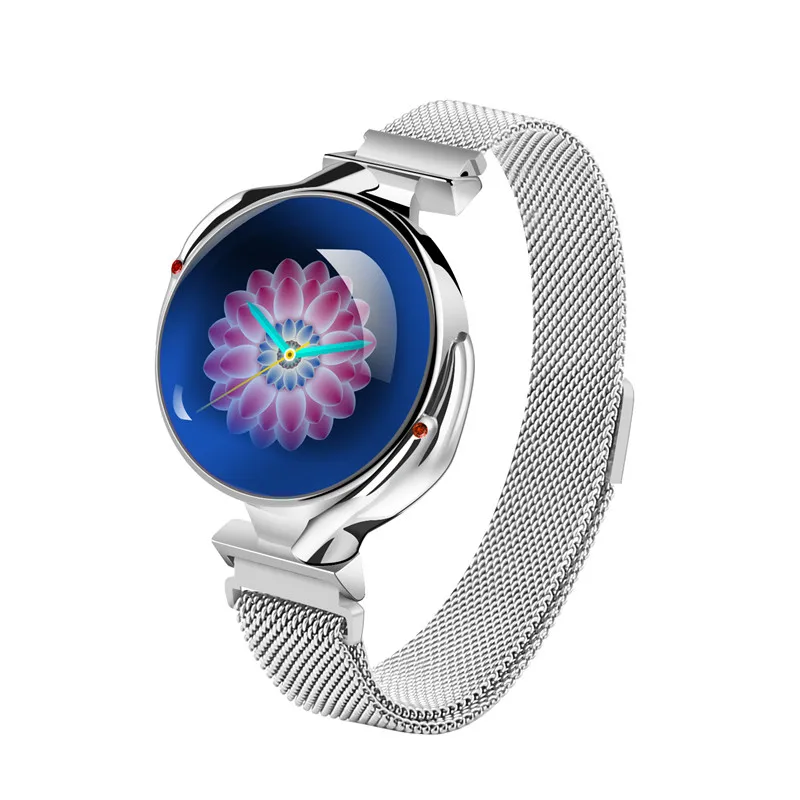 Z38 Смарт-часы для женщин роскошный монитор сердечного ритма часы кровяного давления фитнес-трекер Водонепроницаемый спортивный Смарт-часы браслет - Цвет: Серебристый