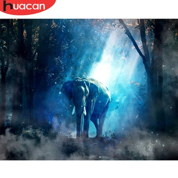 

HUACAN DIY Painting By Numbers Kit Elephant Animals Paint By Numbers Modern Wall Art Picture For Home Decor Artwork