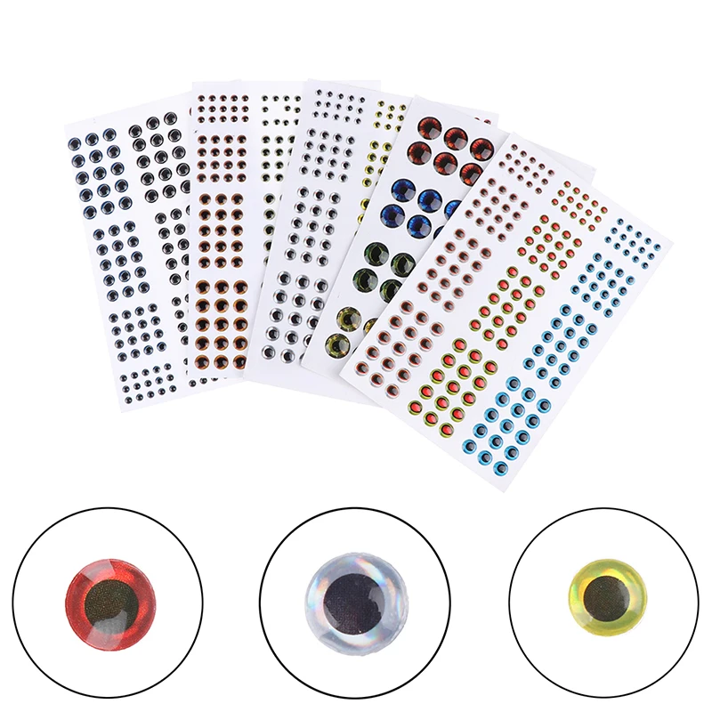 1 Set/183pcs/72pcs Artificial Fish Eyes 0.39&quot 3D 4D 5D Holographic Lure Fly Tying Jigs Crafts | Спорт и развлечения
