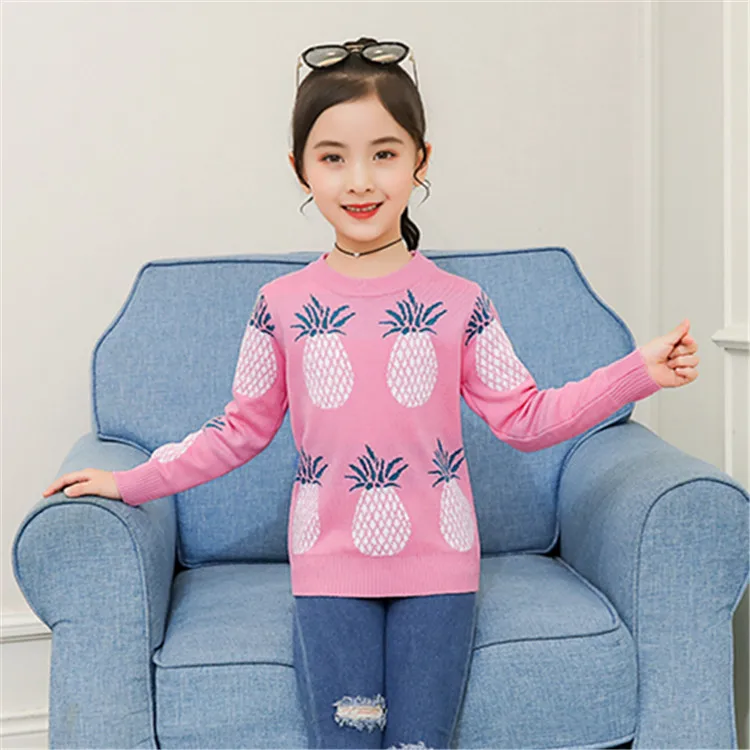 

Girl'S Sweater 2019 New Style Children Double Layer Pullover Knit Low Waist Jersey Autumn Clothing Korean-style GIRL'S Childrens