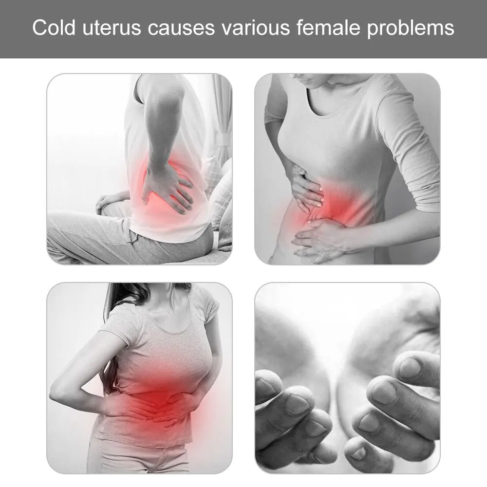 Women Warm Uterus Belt Heating Waist Belt Relief Dysmenorrhea Pain Menstrual Period Heated Waist Pads Lumbar Support Health Care
