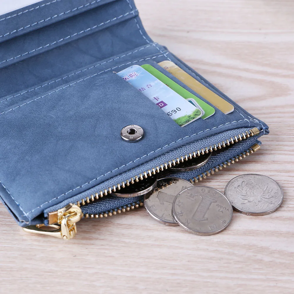Женский простой короткий кошелек в стиле ретро с буквами, кошелек для монет, держатель для карт, сумочка, мини кошелек, женский кошелек, Прямая поставка