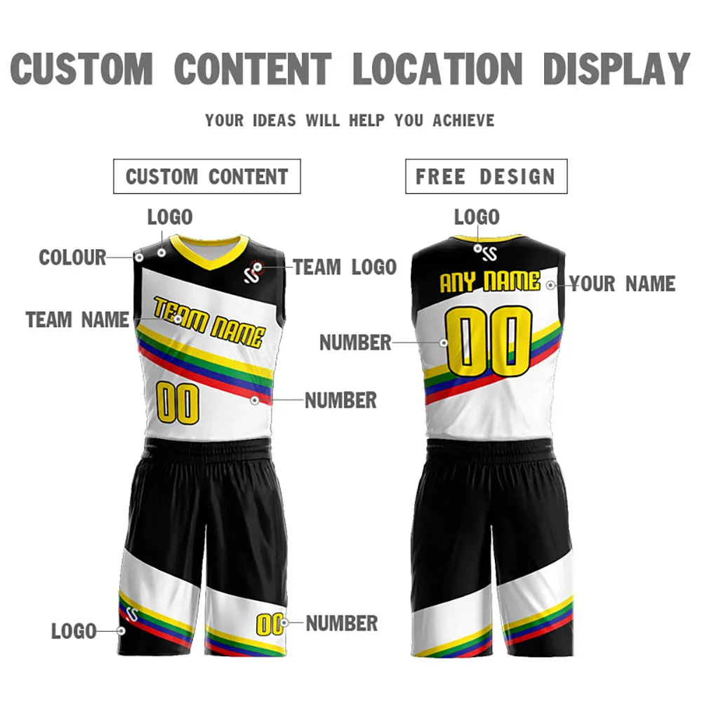 Custom Sublimation Printing Men's Youth Basketball Clothes Sets Kids Basketball Jersey Shorts Running Training Suit