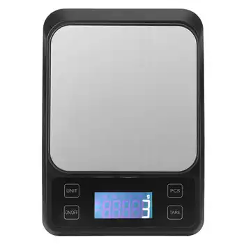 

Portable Mini Stainless Steel Baking Digital Electronic Scale Kitchen Accessory 5kg/1g Black