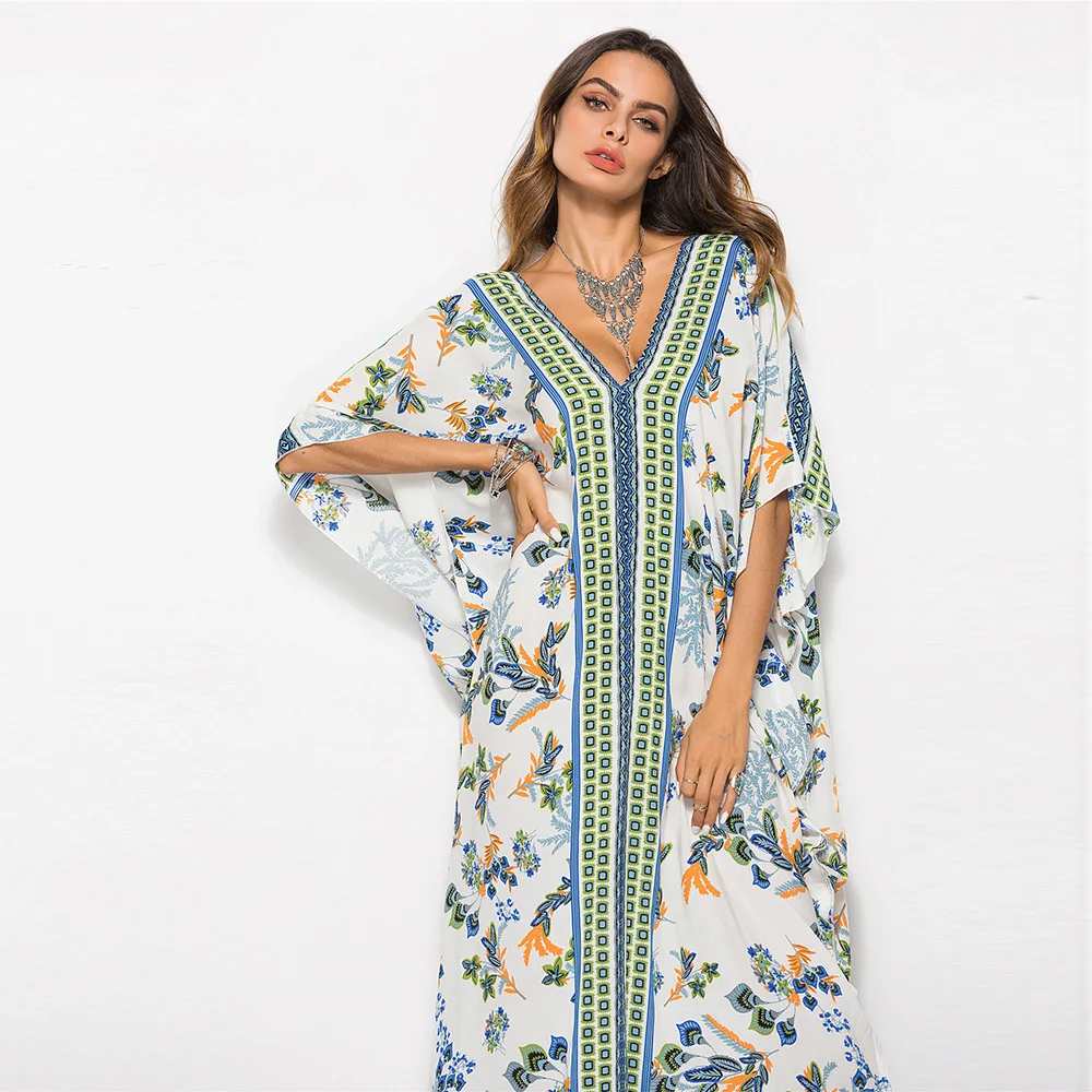 2020-Summer-Bohemian-Print-Batwing-Sleeve-Women-Maxi-Dress-Ethnic-Beachwear-Holiday-Vestidos-De-Fiesta-Women