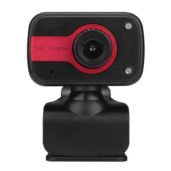 

Rotatable USB HD Webcam Built-in Microphone 2LED Fill Light Night Vision Clip-on USB Web Camera 640X480 for Windows 10 8 7 XP